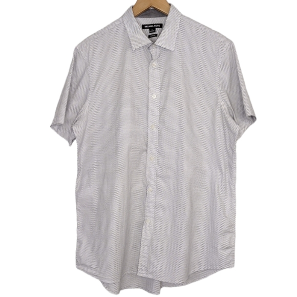 Michael Kors Other - Michael Kors Men's Micro Polkadot Classic Fit Short Sleeve Button Down Shirt